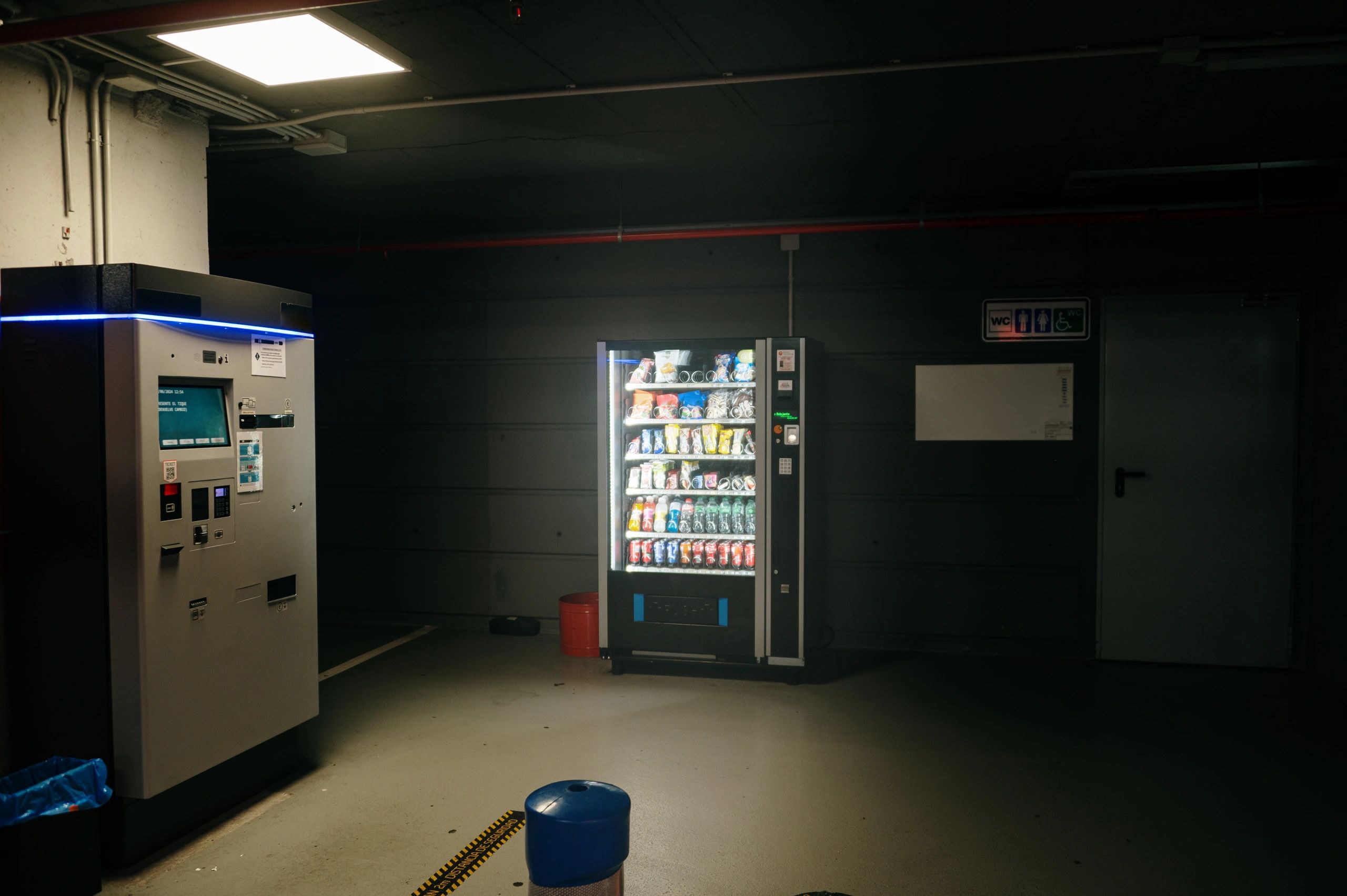 Close-up of mystery bags in the vending machine